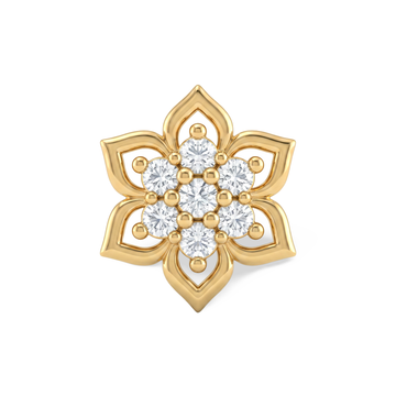 Lotus Rosette Lab Grown Diamond Nosepin