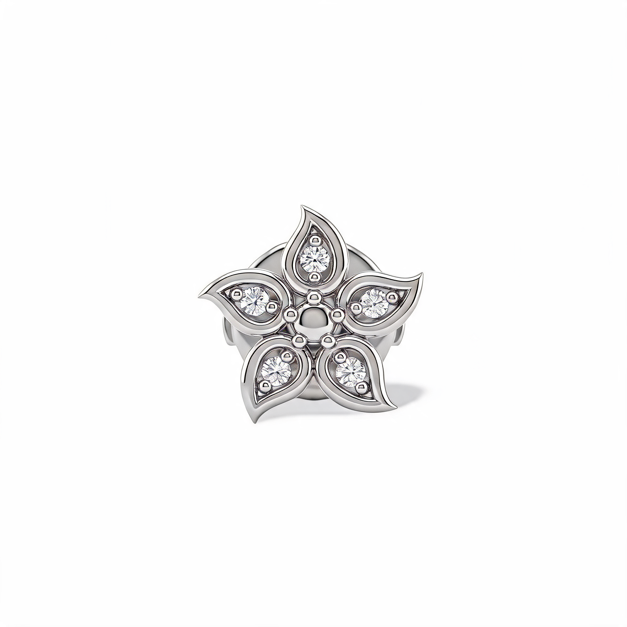Marquise Petal Flower Lab Grown Diamond Nosepin