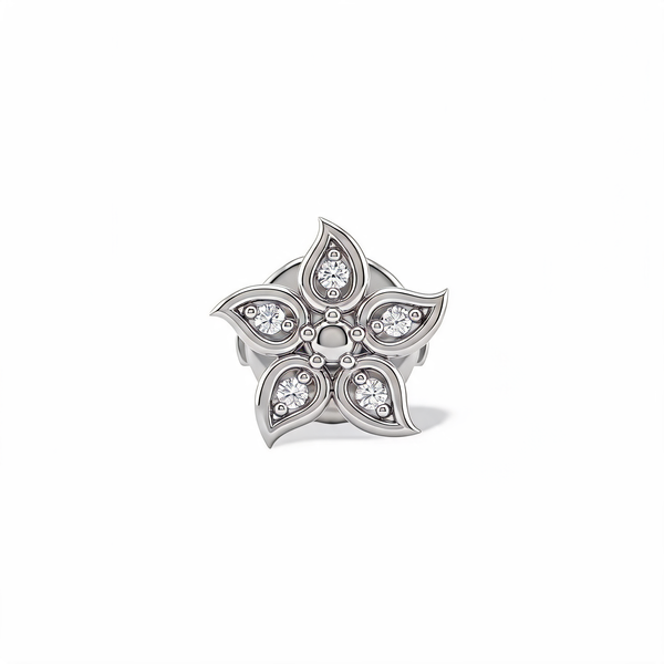 Marquise Petal Flower Lab Grown Diamond Nosepin