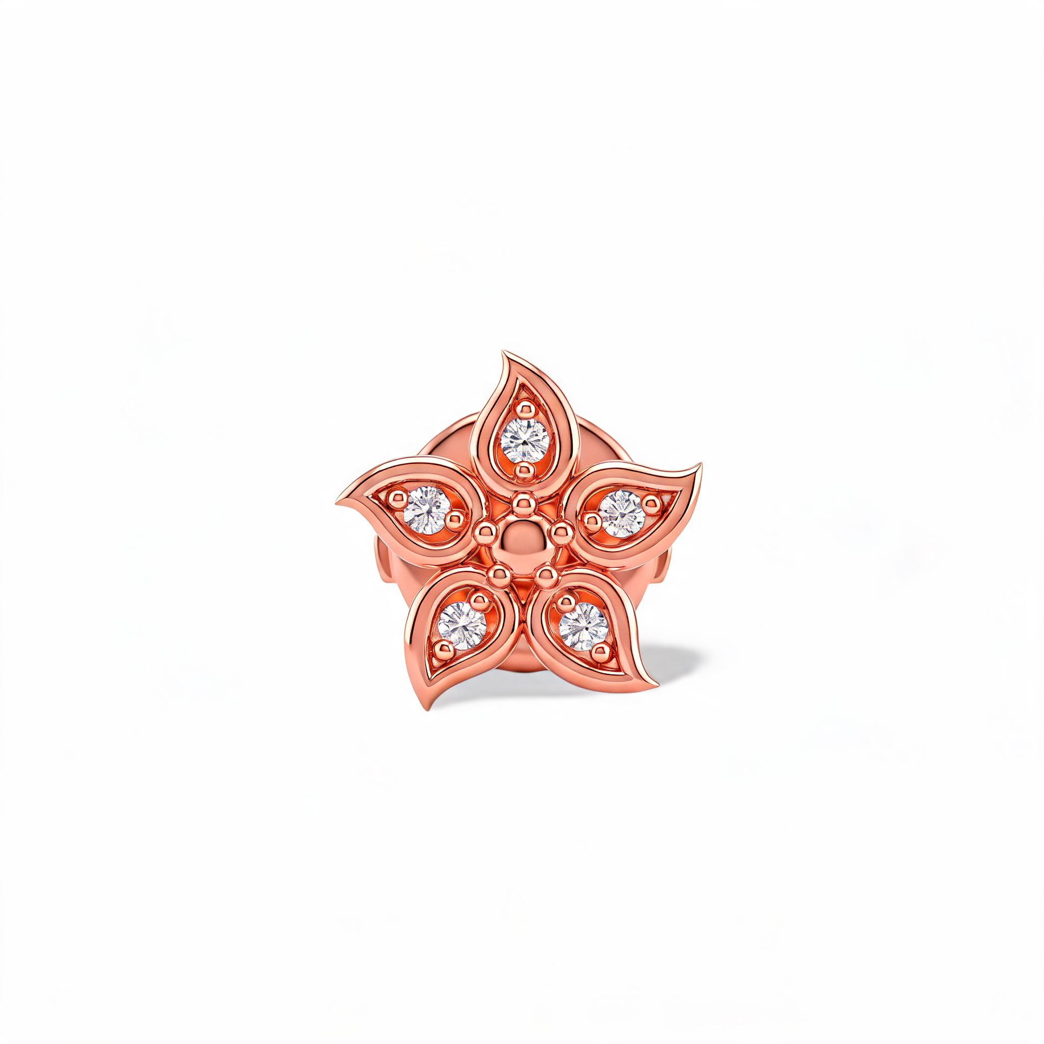 Marquise Petal Flower Lab Grown Diamond Nosepin