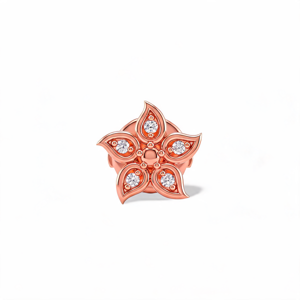 Marquise Petal Flower Lab Grown Diamond Nosepin