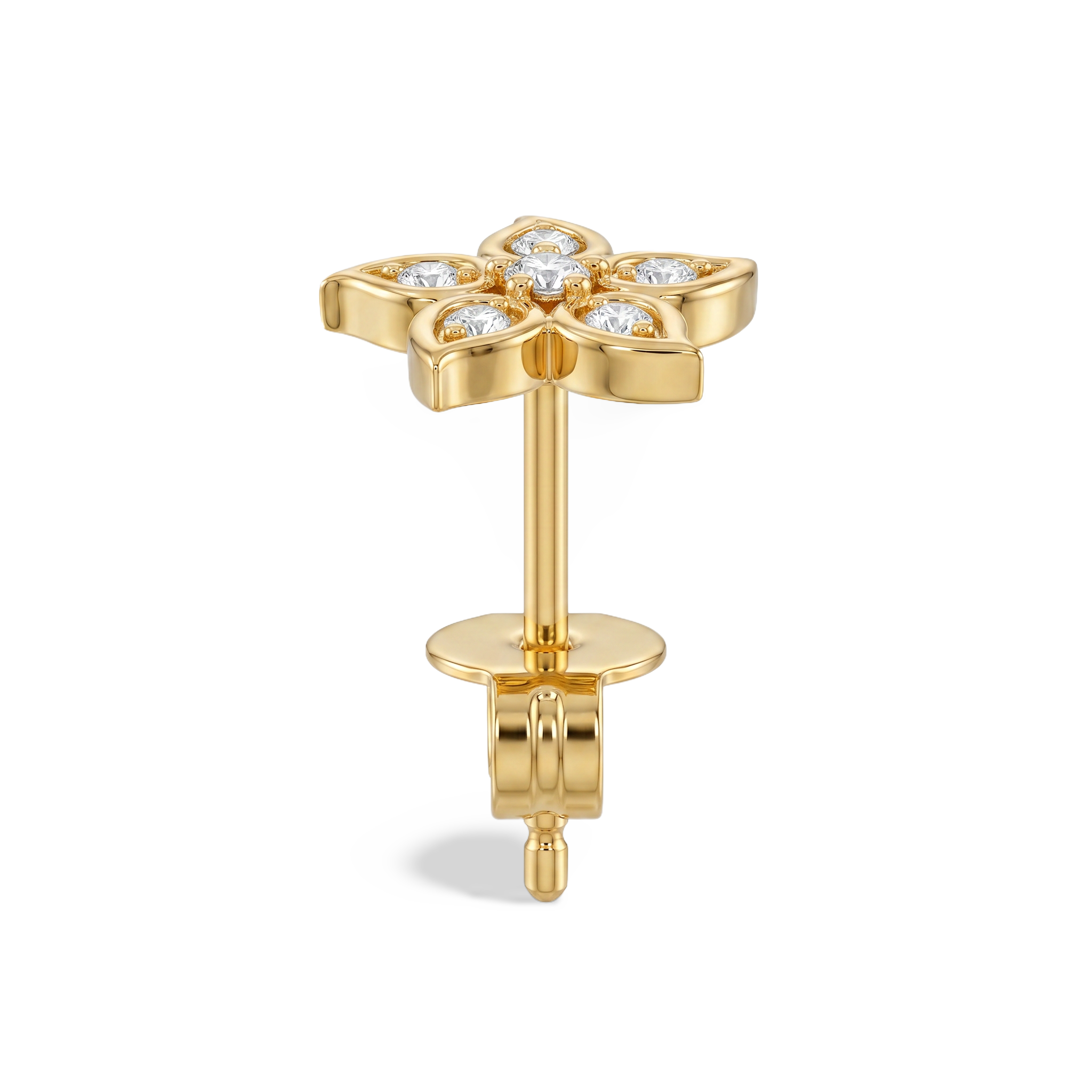 Marquise Petal Flower Lab Grown Diamond Nosepin