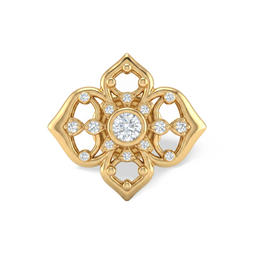 Filigree Floral Medallion Lab Grown Diamond Nosepin