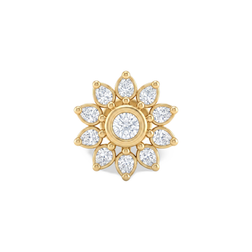 Sunflower Halo Lab Grown Diamond Nosepin