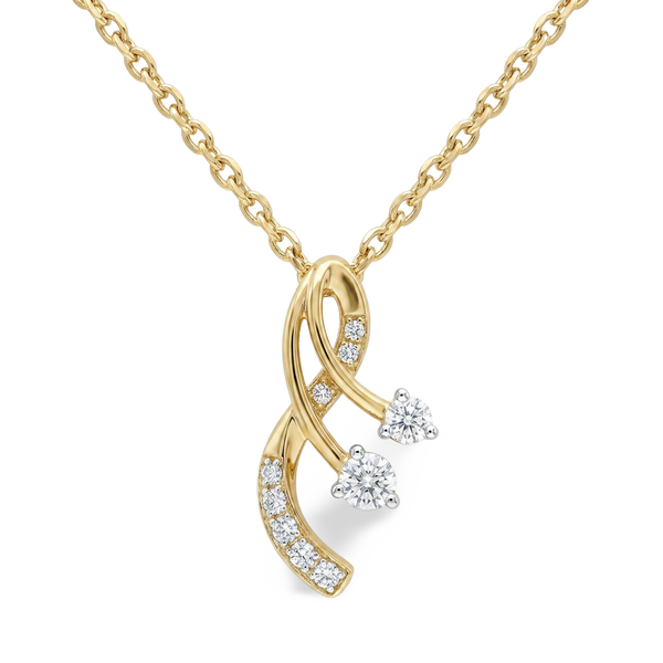 Splendid Star Motif Lab Grown Diamond Pendant