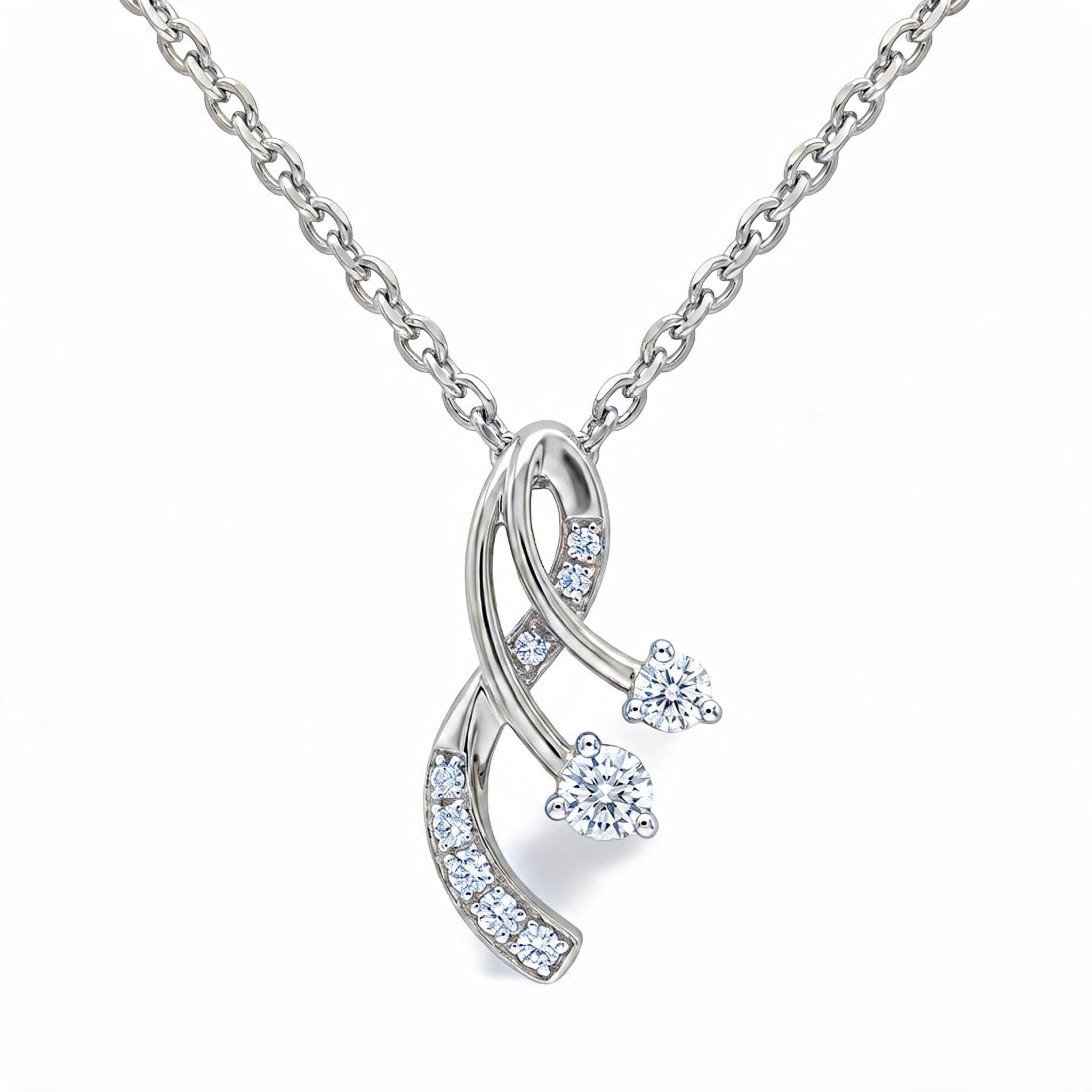 Splendid Star Motif Lab Grown Diamond Pendant