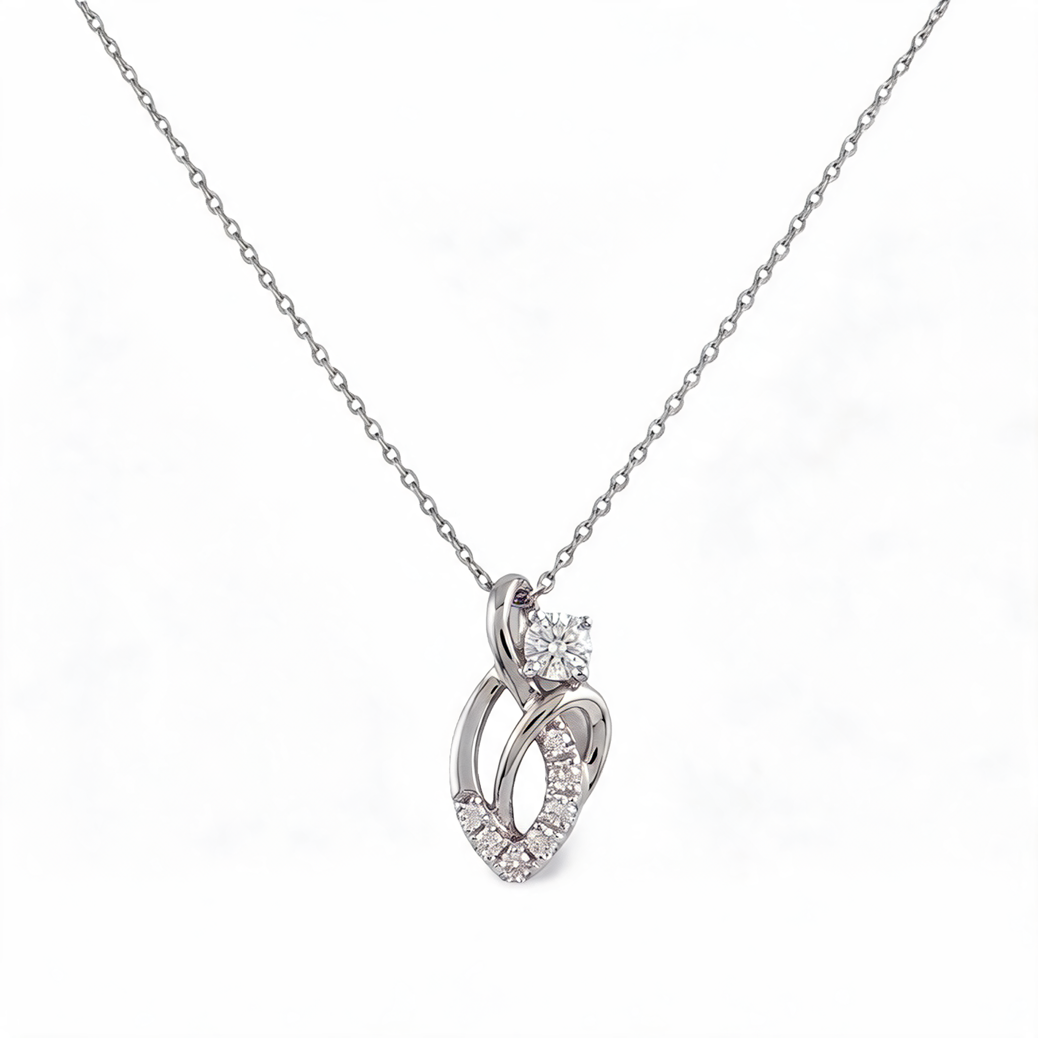Art Deco Inspiration Lab Grown Diamond Pendant