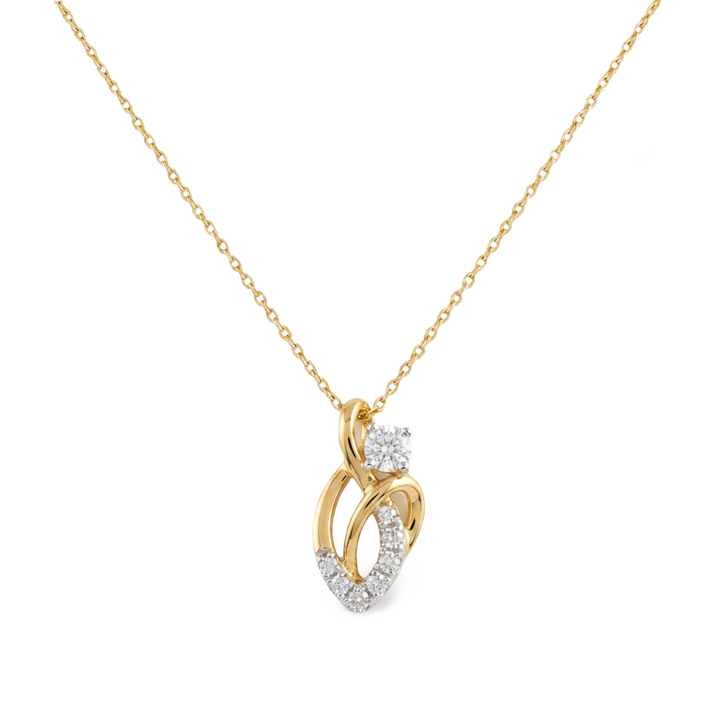 Art Deco Inspiration Lab Grown Diamond Pendant