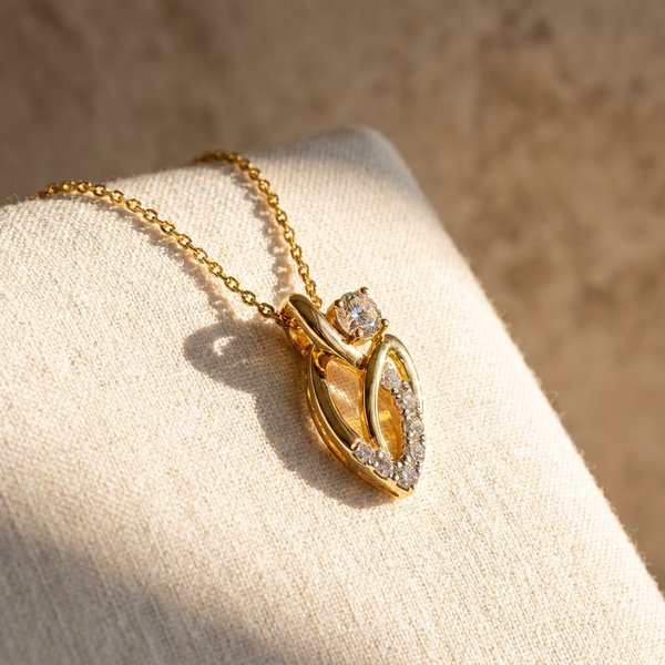 Art Deco Inspiration Lab Grown Diamond Pendant