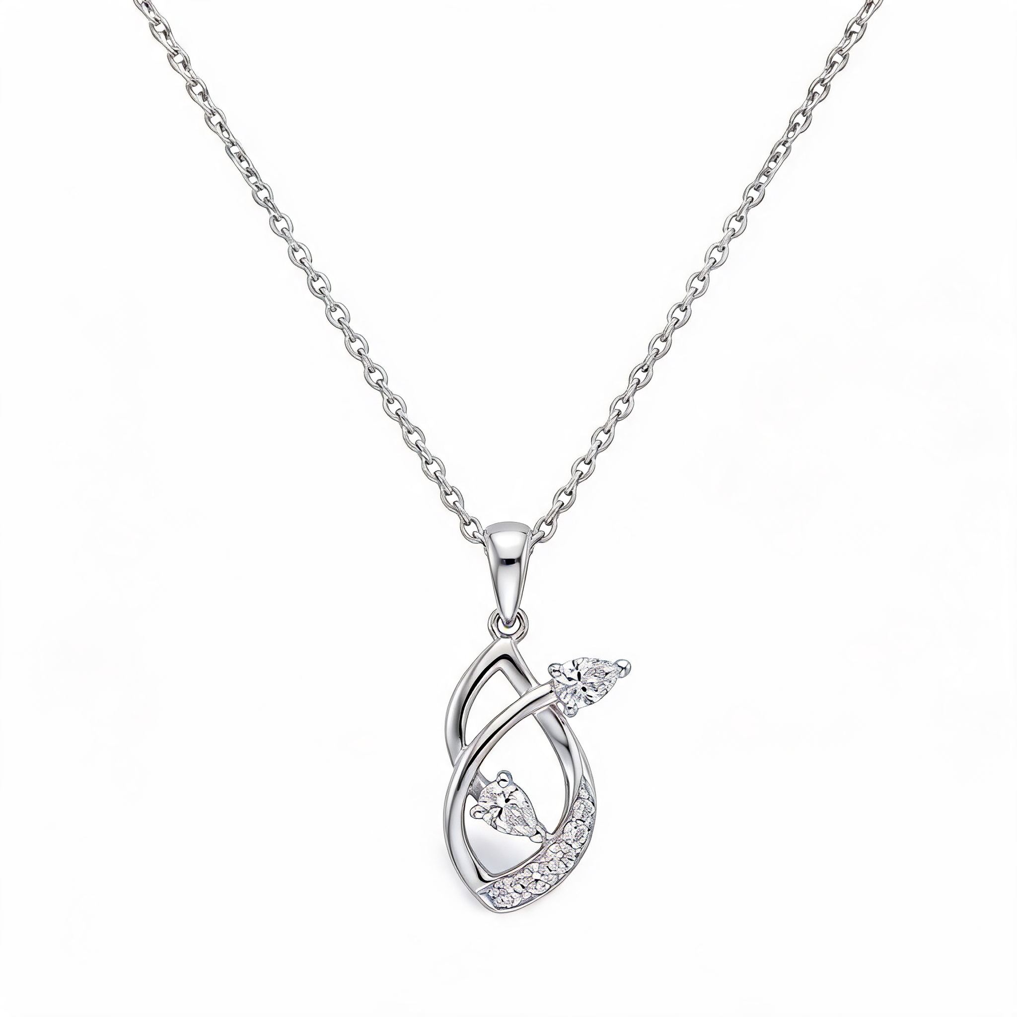 Rare Baguette Accent Lab Grown Diamond Pendant