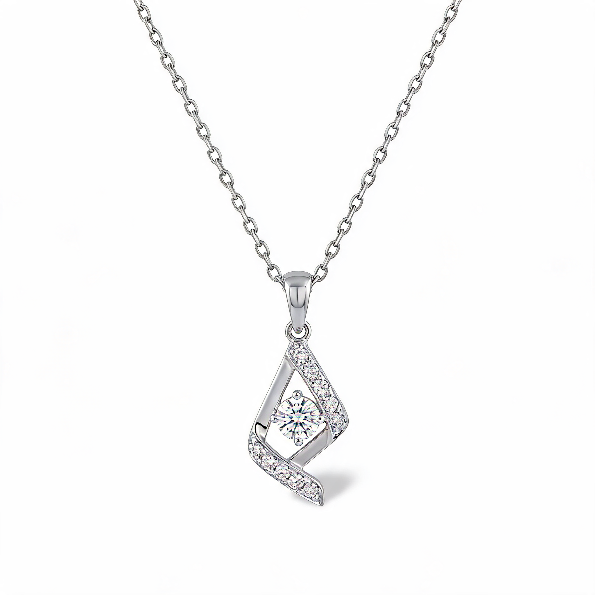 Gorgeous Cascade Style Lab Grown Diamond Pendant
