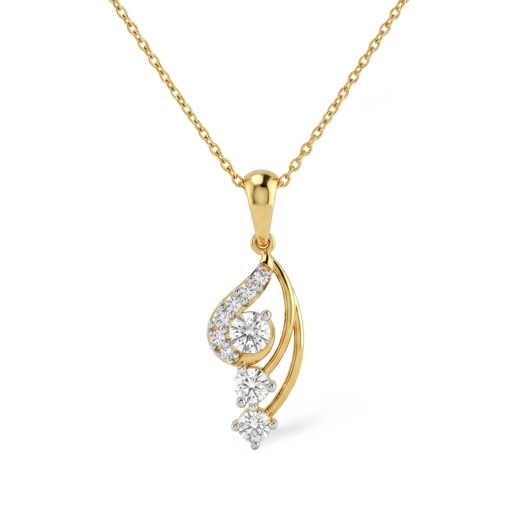 Distinctive Hexagon Frame Lab Grown Diamond Pendant