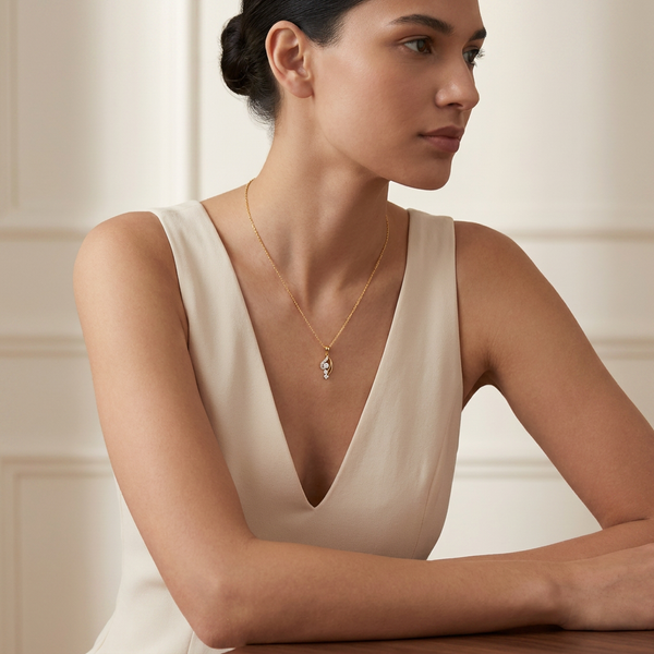 Distinctive Hexagon Frame Lab Grown Diamond Pendant