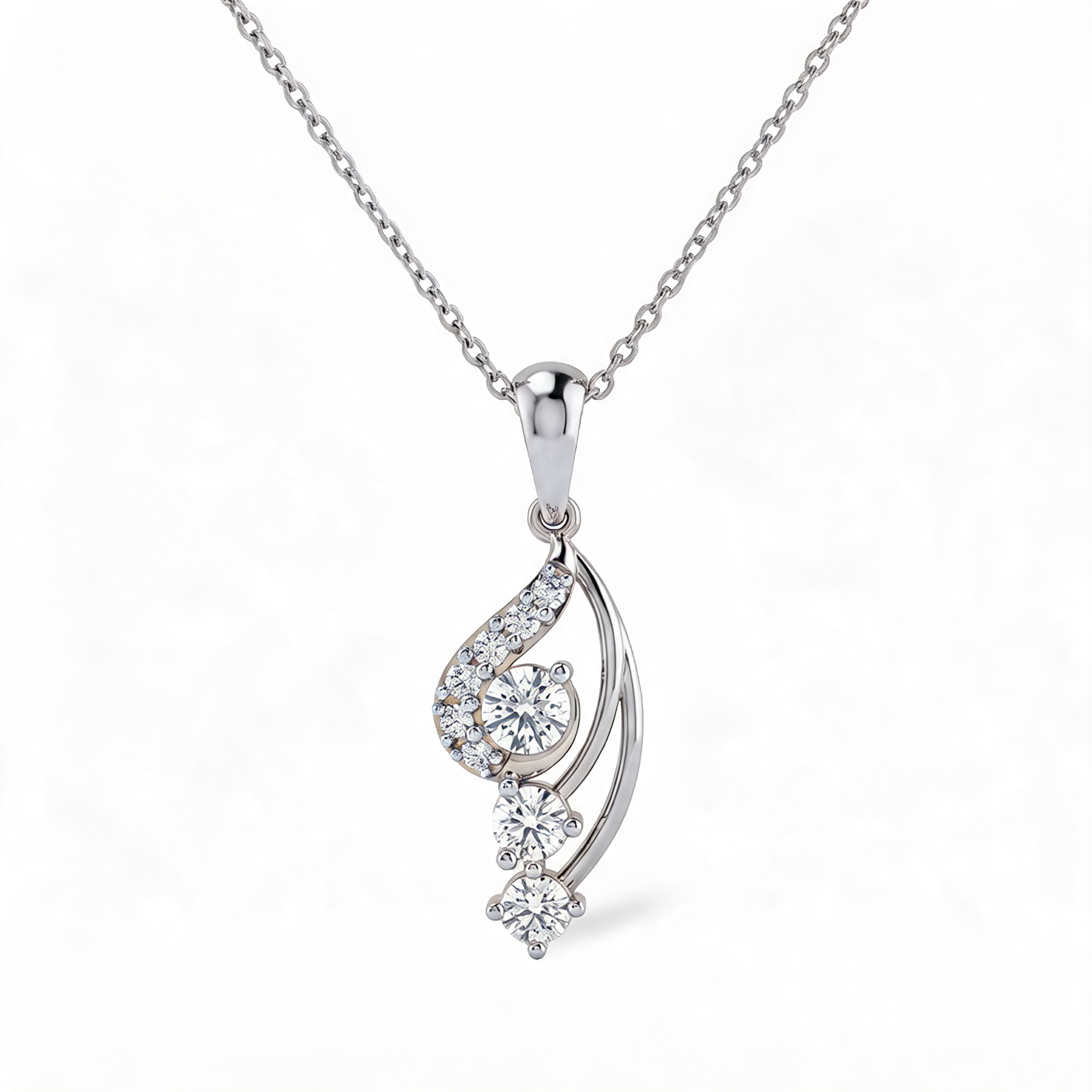Distinctive Hexagon Frame Lab Grown Diamond Pendant