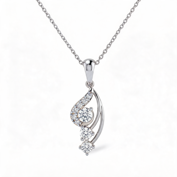 Distinctive Hexagon Frame Lab Grown Diamond Pendant