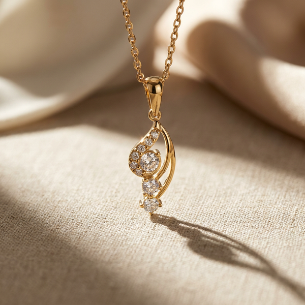 Distinctive Hexagon Frame Lab Grown Diamond Pendant