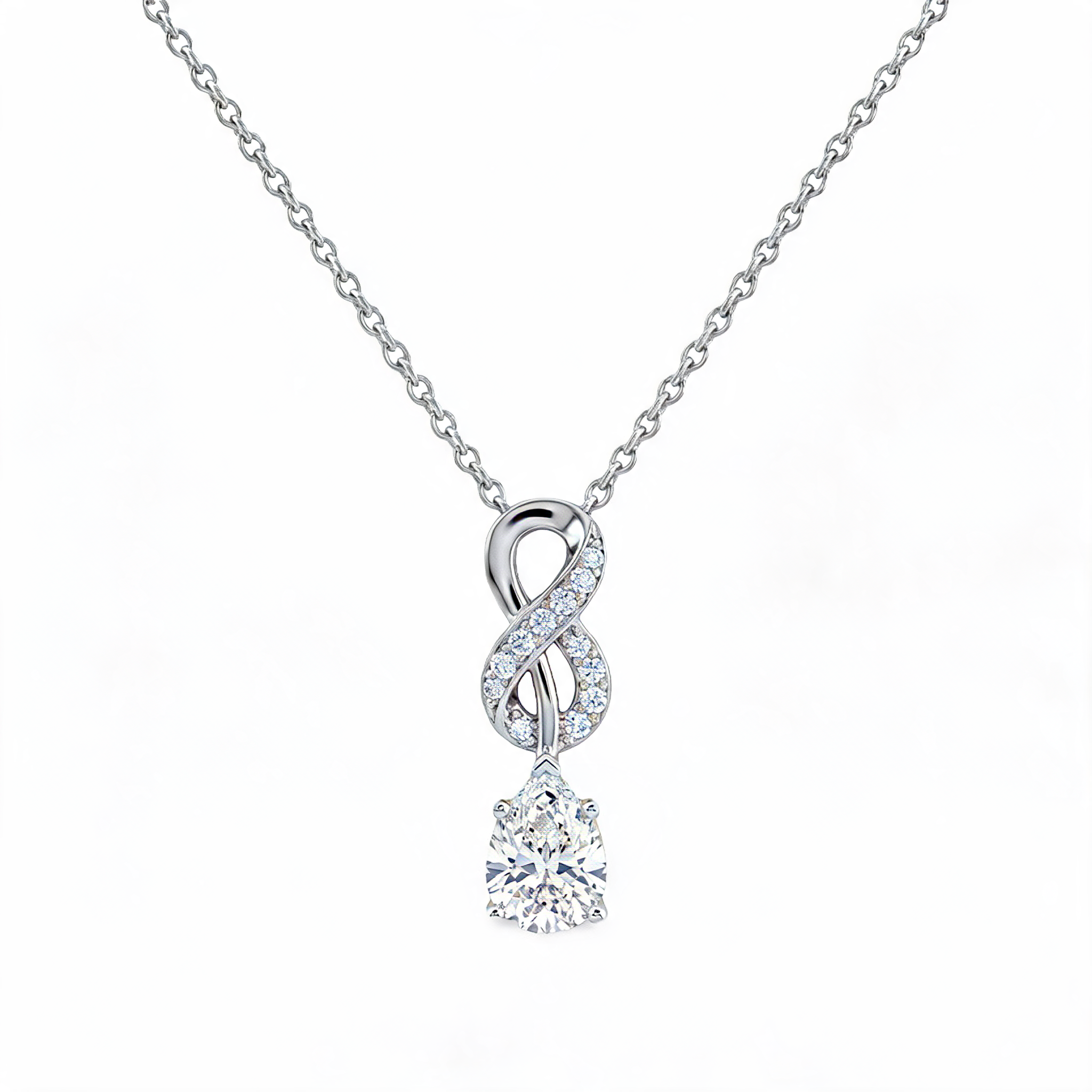 Minimalist Geometric Form Lab Grown Diamond Pendant