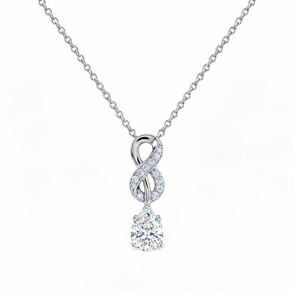 Minimalist Geometric Form Lab Grown Diamond Pendant