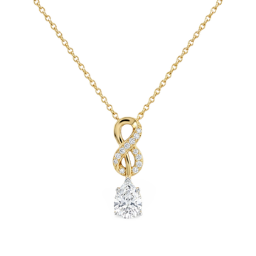 Minimalist Geometric Form Lab Grown Diamond Pendant
