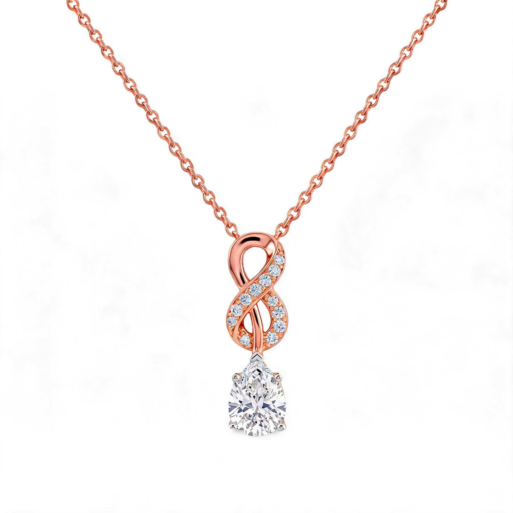 Minimalist Geometric Form Lab Grown Diamond Pendant