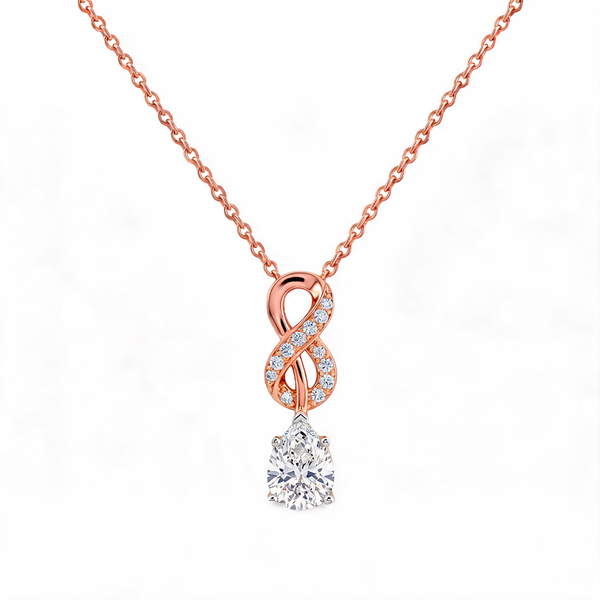 Minimalist Geometric Form Lab Grown Diamond Pendant