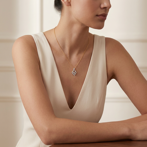 Classic Cluster Setting Lab Grown Diamond Pendant
