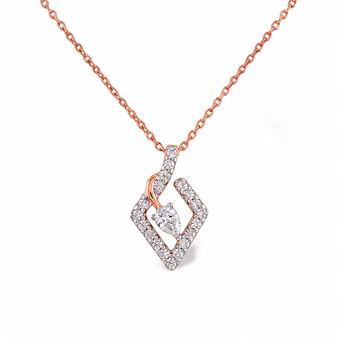 Classic Cluster Setting Lab Grown Diamond Pendant