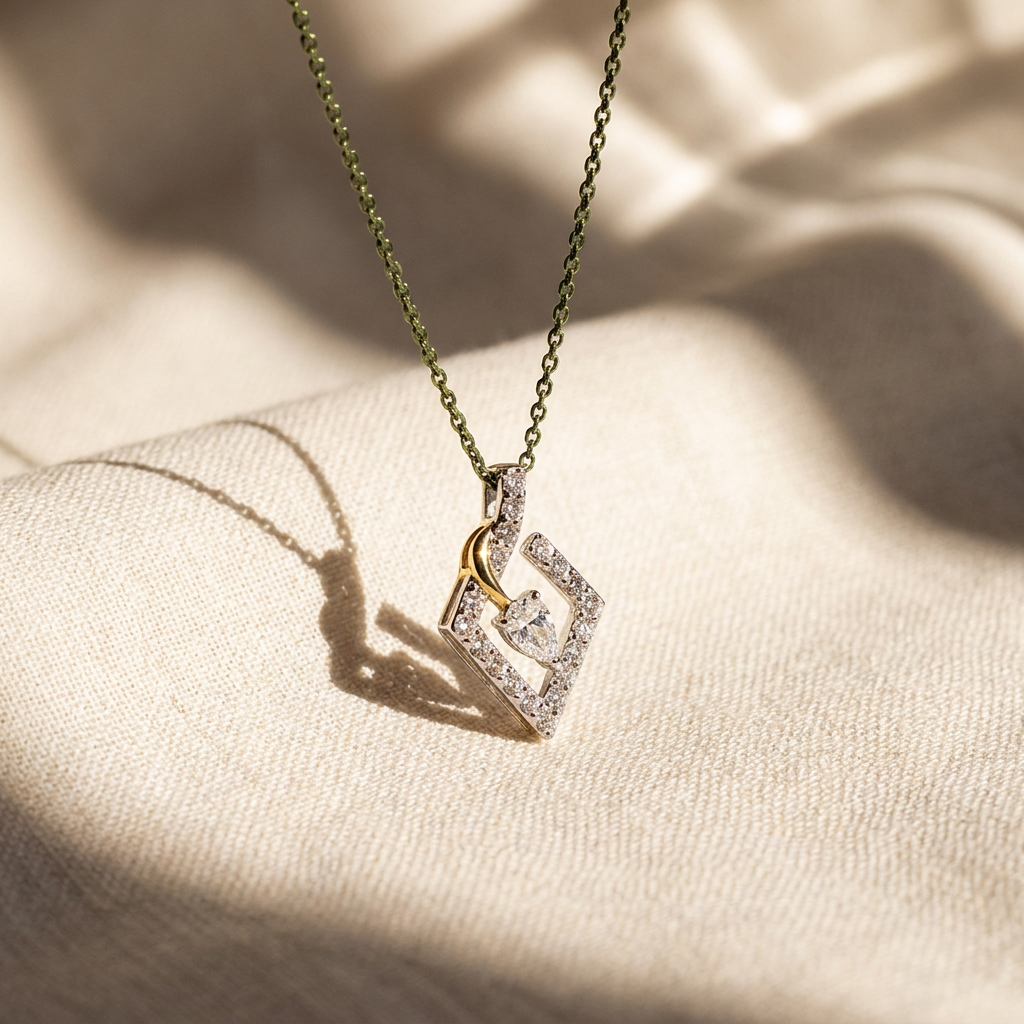 Classic Cluster Setting Lab Grown Diamond Pendant