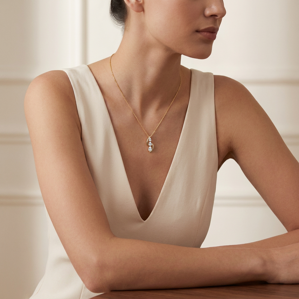 Noble Solitaire Bail Lab Grown Diamond Pendant