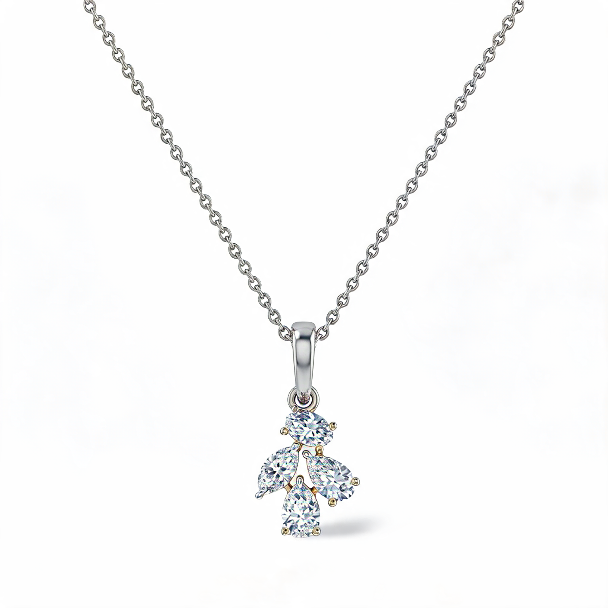Delicate Wave Flow Lab Grown Diamond Pendant