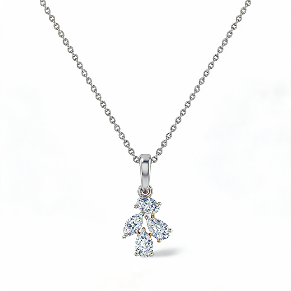 Delicate Wave Flow Lab Grown Diamond Pendant
