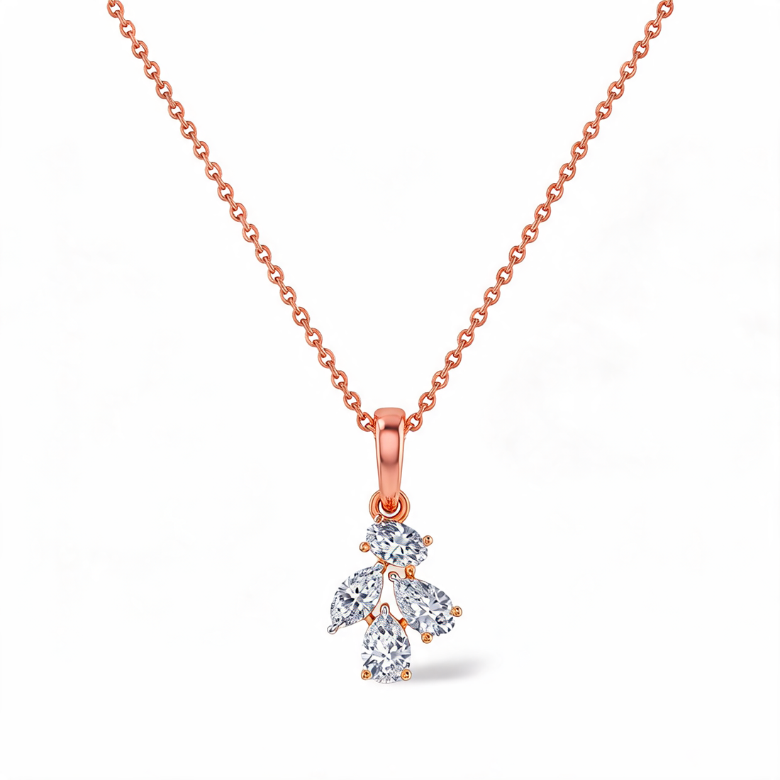Delicate Wave Flow Lab Grown Diamond Pendant