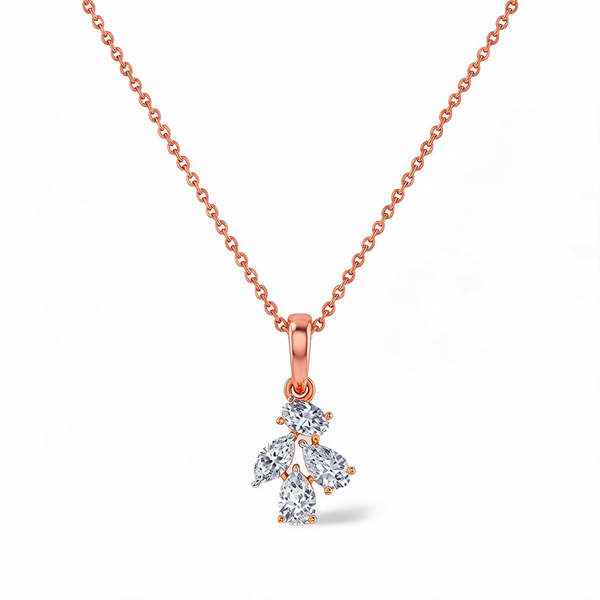 Delicate Wave Flow Lab Grown Diamond Pendant