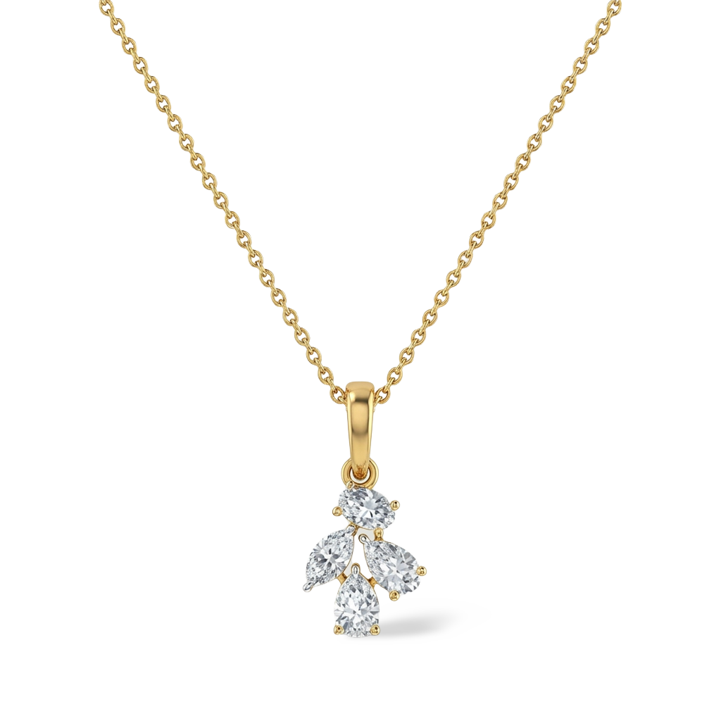 Delicate Wave Flow Lab Grown Diamond Pendant