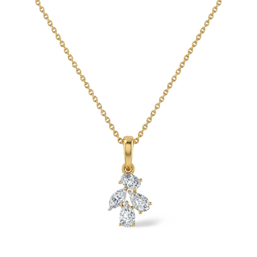 Delicate Wave Flow Lab Grown Diamond Pendant
