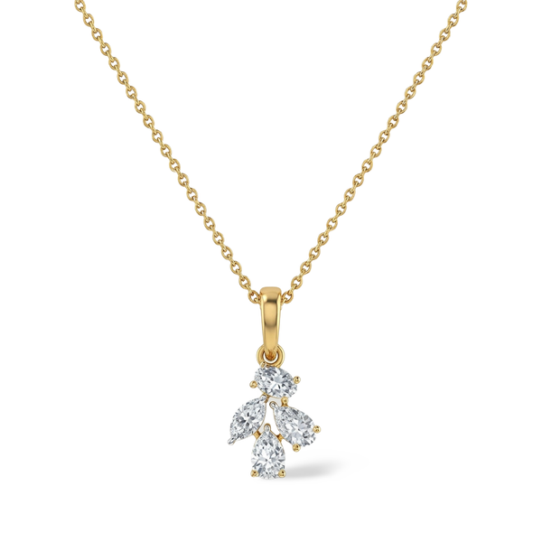 Delicate Wave Flow Lab Grown Diamond Pendant