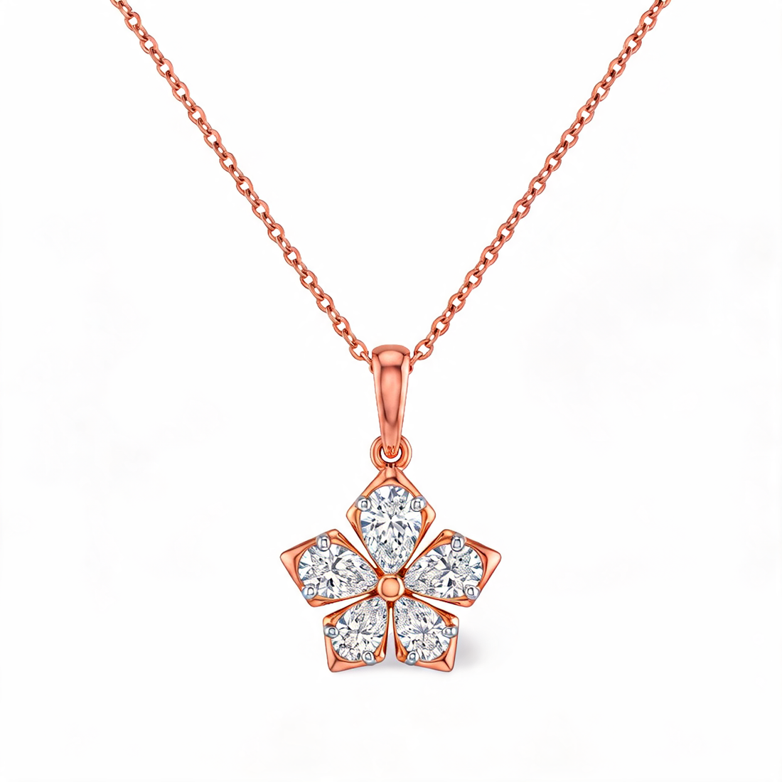 Sophisticated Princess Cut Lab Grown Diamond Pendant