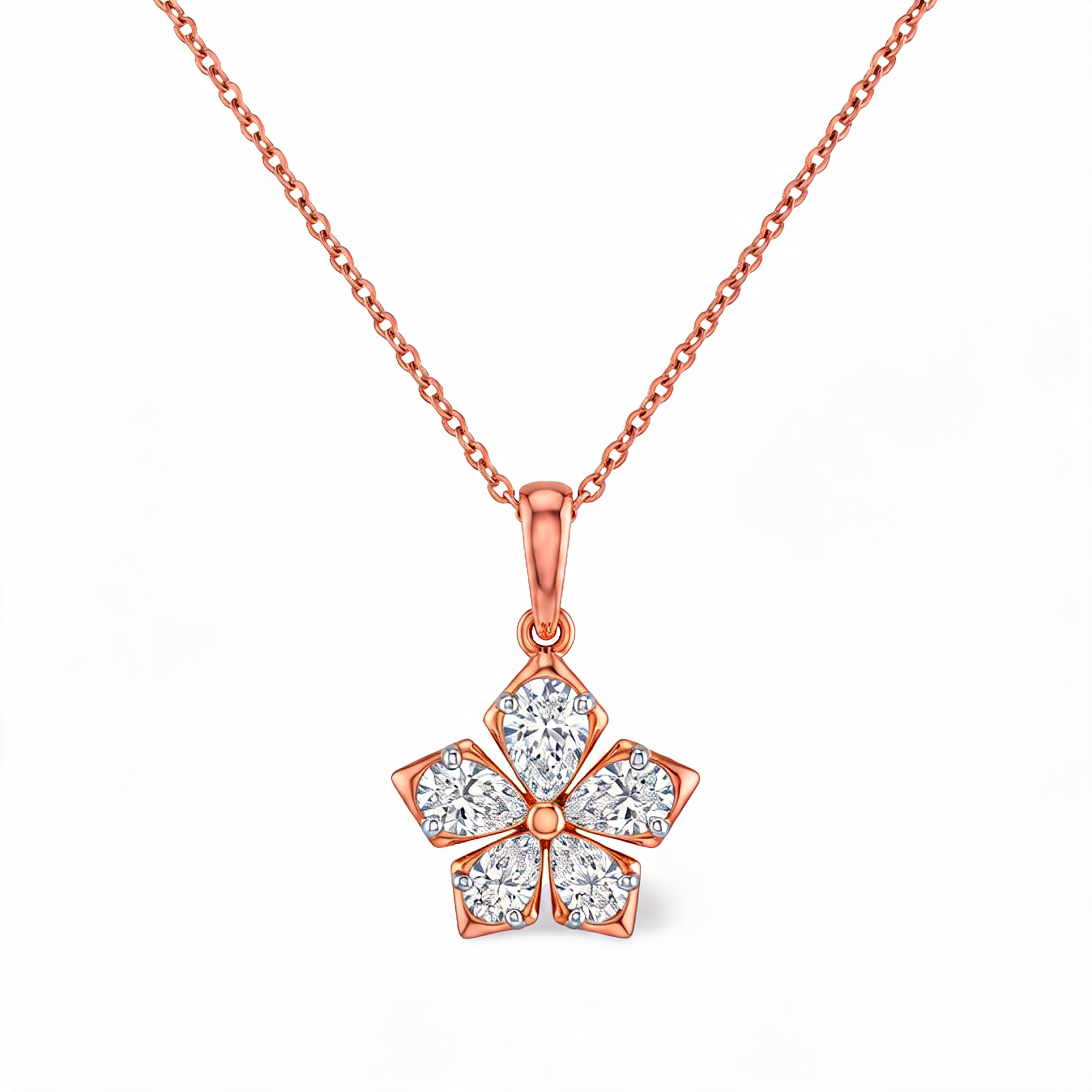 Sophisticated Princess Cut Lab Grown Diamond Pendant