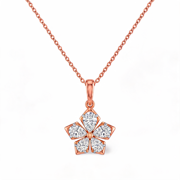Sophisticated Princess Cut Lab Grown Diamond Pendant