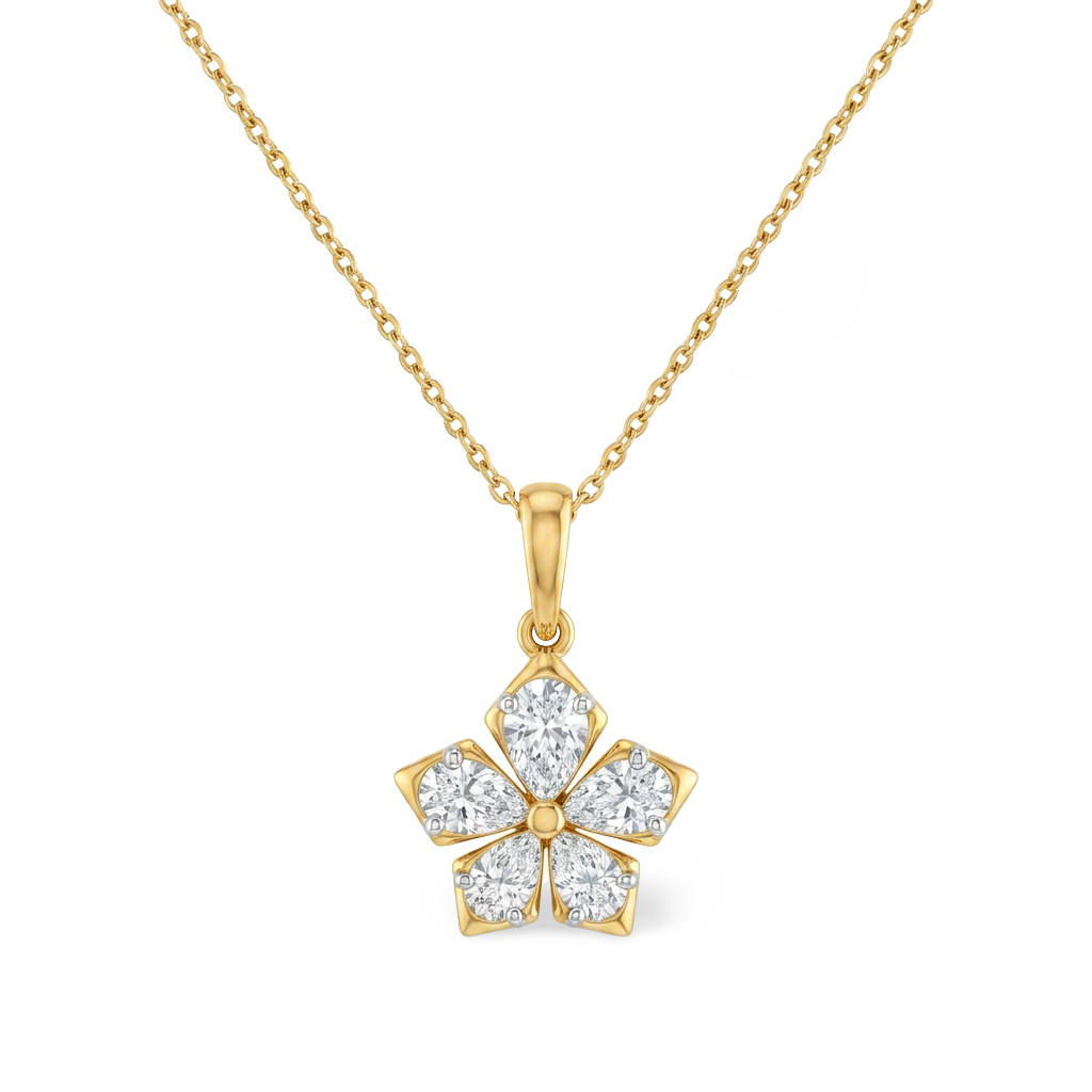 Sophisticated Princess Cut Lab Grown Diamond Pendant