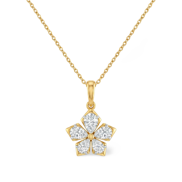 Sophisticated Princess Cut Lab Grown Diamond Pendant