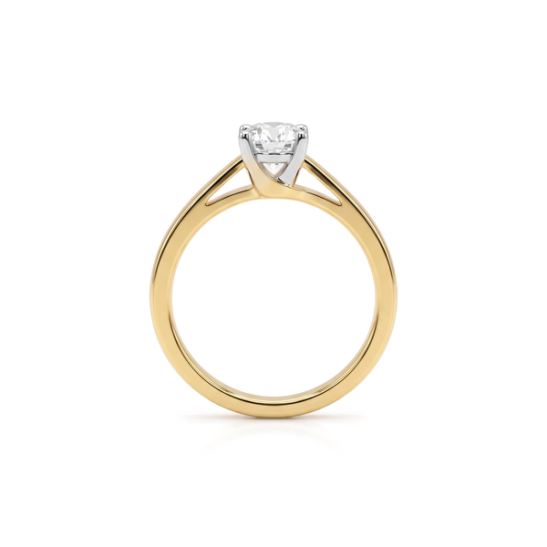The Classic Tapered Four-Prong Round Solitaire Men's Ring
