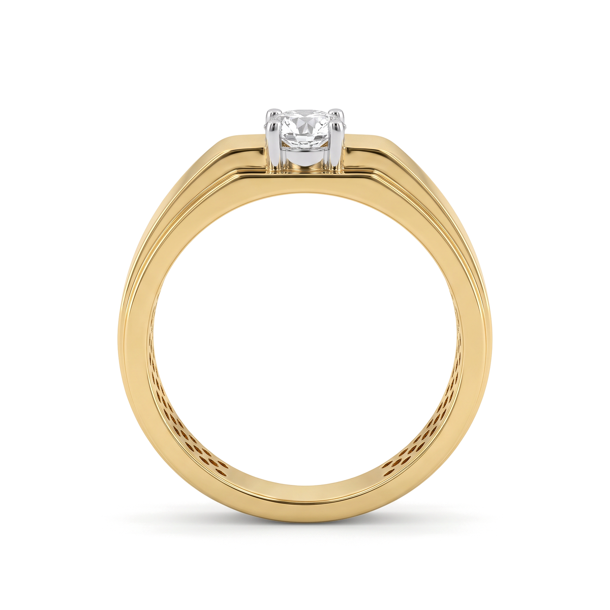 Architect Tapered Prong Round Diamond Band