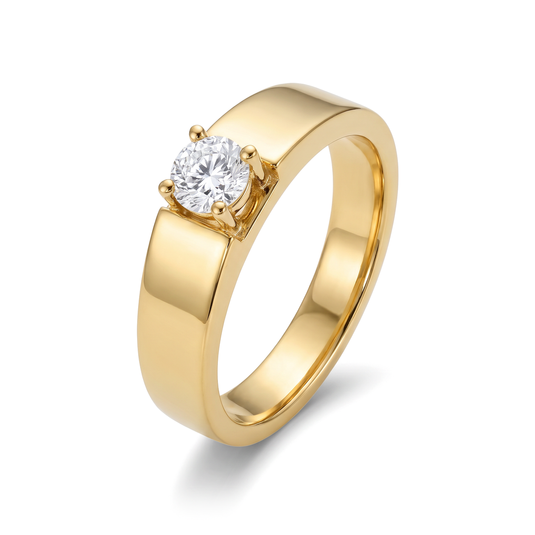 Architect Tapered Prong Round Diamond Band