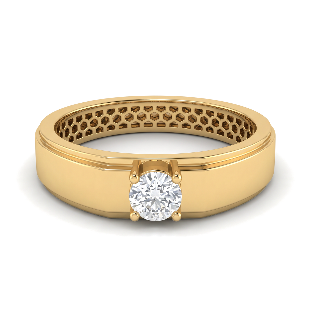 Architect Tapered Prong Round Diamond Band
