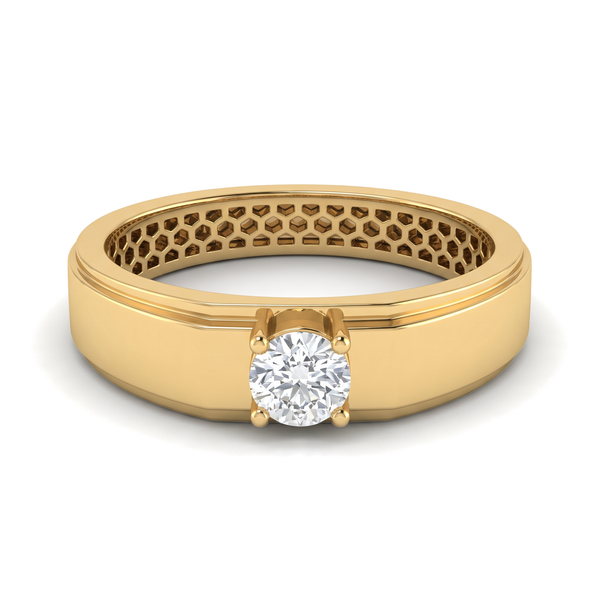 Architect Tapered Prong Round Diamond Band