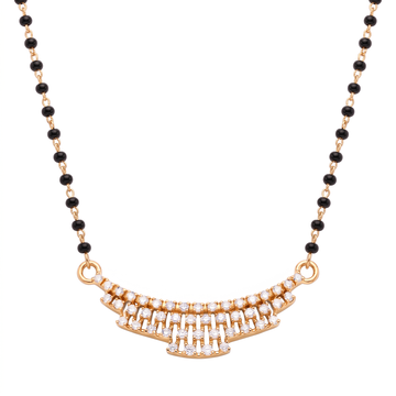 Tiered Geometric Diamond Bar Mangalsutra