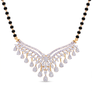 Elegant Pear-Drop Diamond Mangalsutra