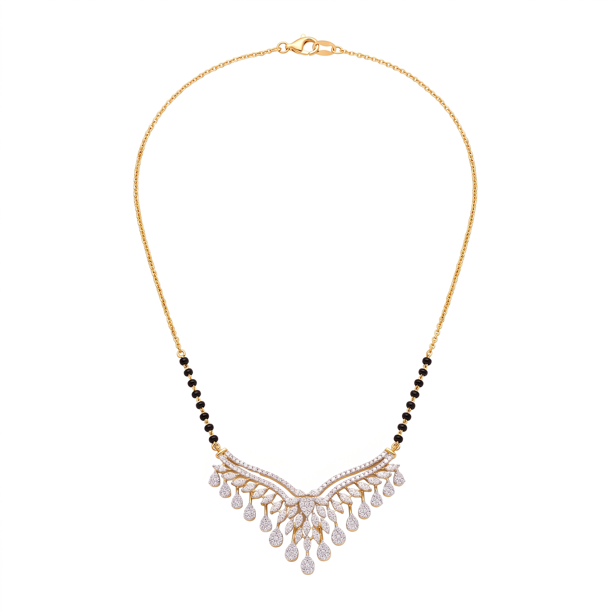 Elegant Pear-Drop Diamond Mangalsutra