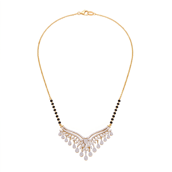Elegant Pear-Drop Diamond Mangalsutra